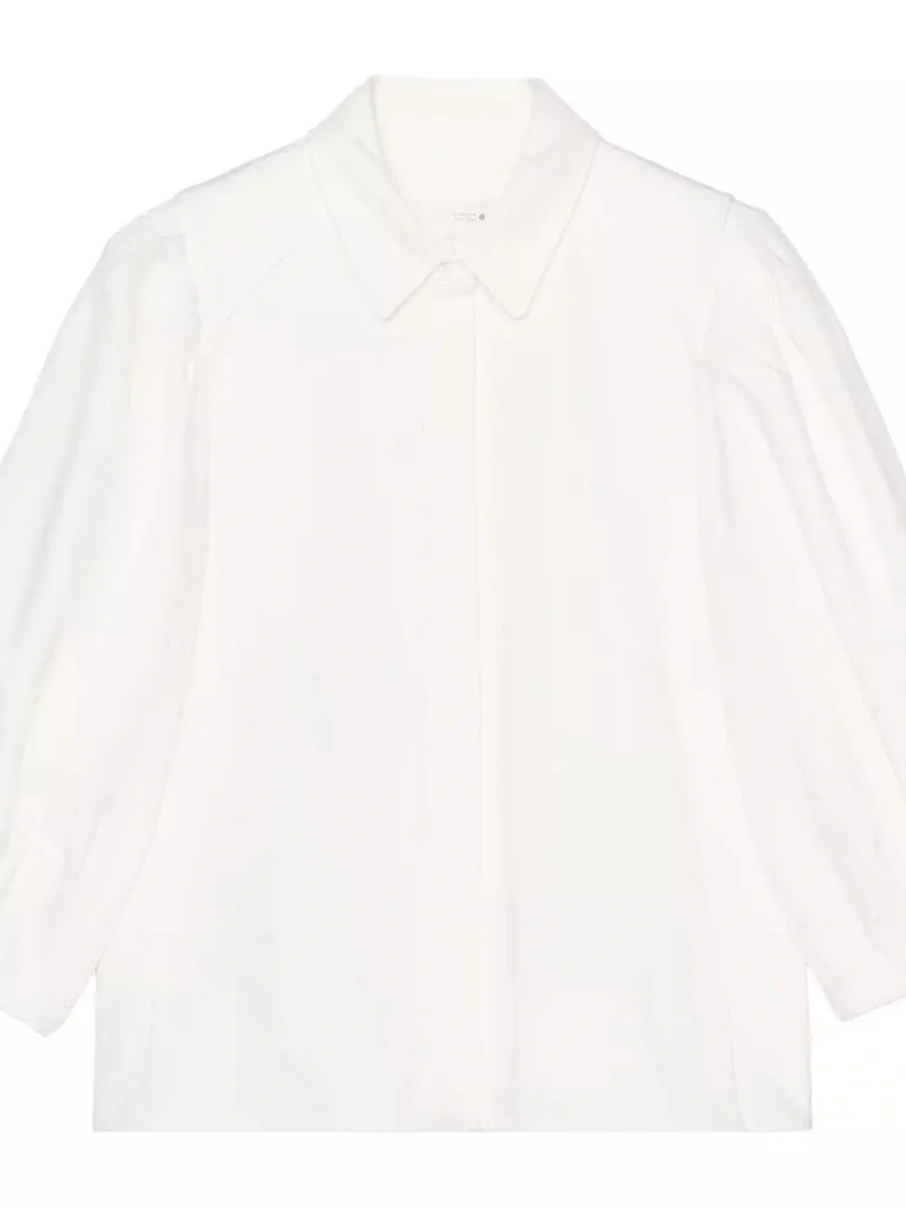 Zara ZW Collection Cream Denim Blouse, Size Medium